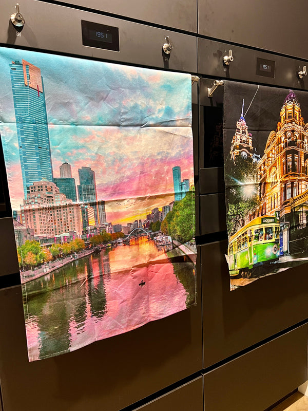 DISCOUNTED SET OF ALL 4 MELBOURNE TEA TOWELS #2