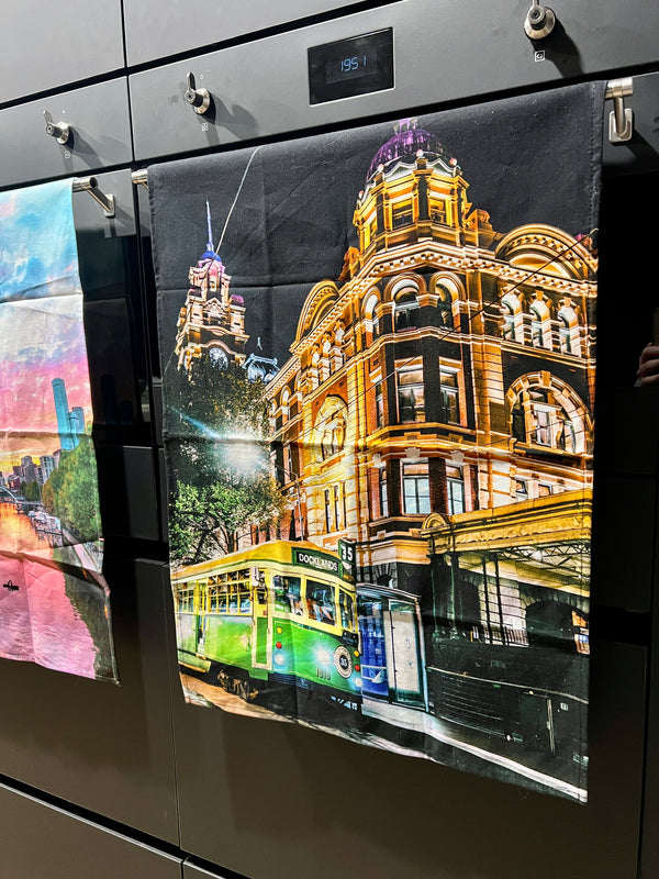TEA TOWEL - CITY CIRCLE ON FLINDERS STREET