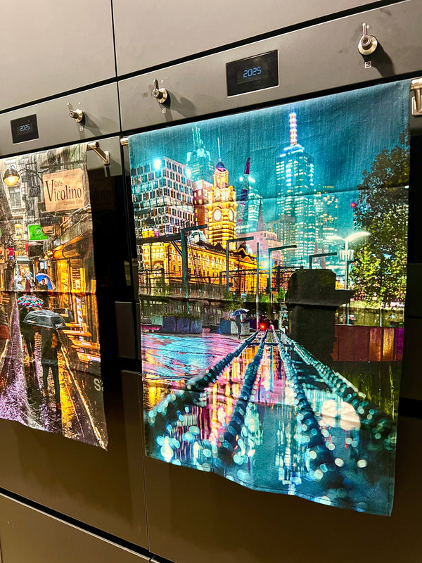 DISCOUNTED SET OF ALL 4 MELBOURNE TEA TOWELS #2