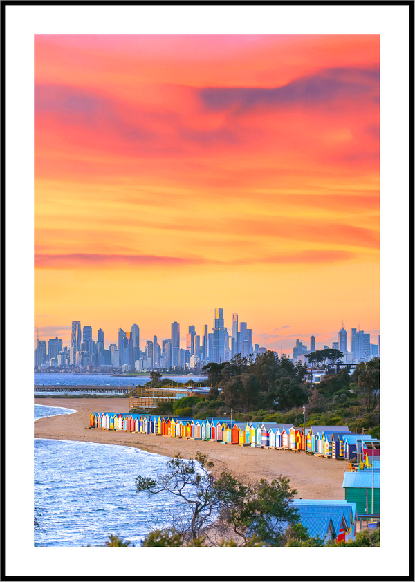 "THE BRIGHTON BEACH BOX SUNSET SYMPHONY" - LIMITED EDITION PRINT