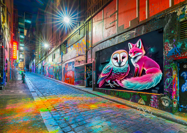 THE OWL AND THE FOX - PRINT
