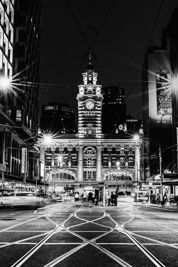 TEA TOWEL - FLINDERS BY NIGHT