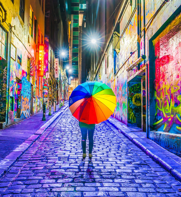 GOLF SIZE RAINBOW UMBRELLA - PRE SALE